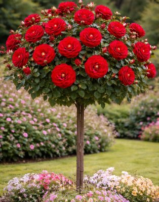 Ruža stromčeková červená - kontajner