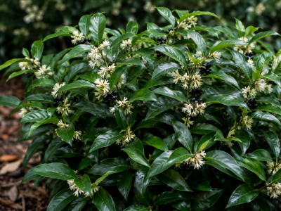 Masoplodka pomíchaná (Sarcococca confusa)